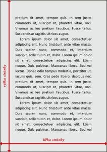 WORD šablony, velikost stránky, TiskovyExpress.cz