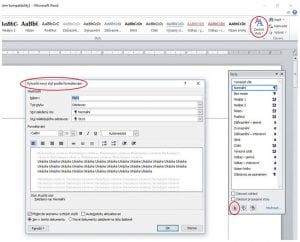 WORD šablony, styl textu, TiskovyExpress.cz