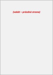 Obsah knihy, skladba stran v knize, vakát - prázdná stránka