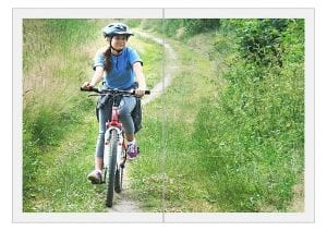 Chybějící přesah obrázku, spadačka