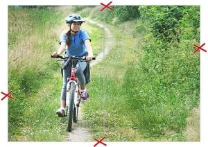 Chybějící přesah obrázku, spadačka