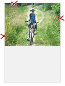 Chybějící přesah obrázku, spadačka