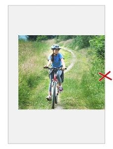 Chybějící přesah obrázku, spadačka