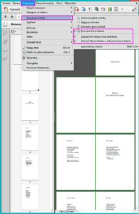 Zobrazení stran na pravé a levé v PDF